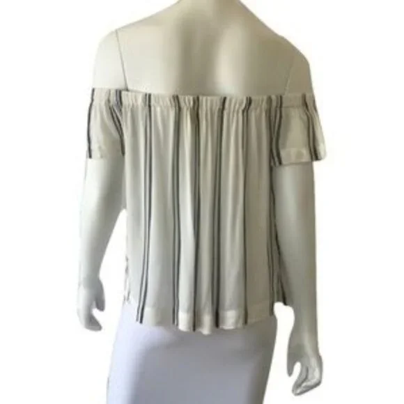 Cloth & Stone Ivory Striped Off-The-Shoulder Blouse - Picture 3 of 3